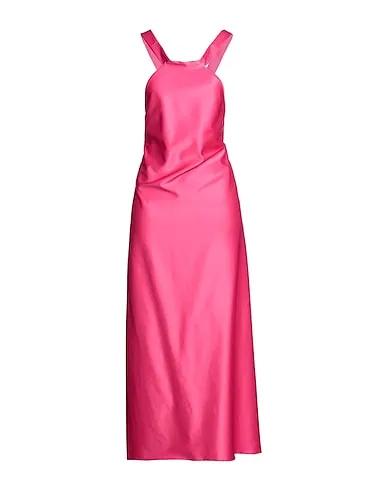 Fuchsia Satin Long dress