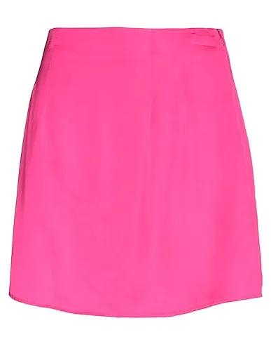 Fuchsia Satin Mini skirt