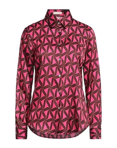Fuchsia Satin Patterned shirts & blouses
