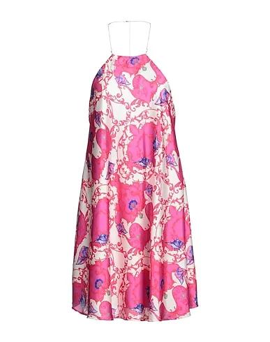 Fuchsia Satin Short dress