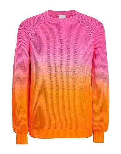 Fuchsia Sweater ORGANIC COTTON DEGRADE' CREW-NECK JUMPER
