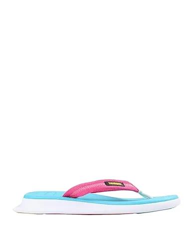 Fuchsia Techno fabric Flip flops