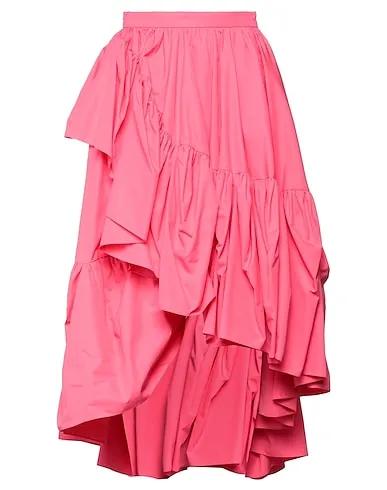 Fuchsia Techno fabric Midi skirt