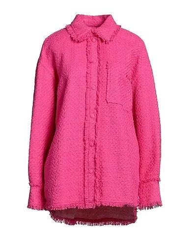 Fuchsia Tweed Solid color shirts & blouses