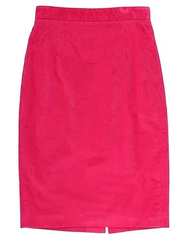 Fuchsia Velvet Midi skirt