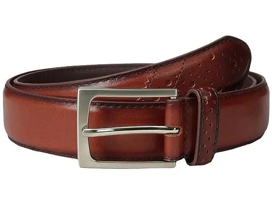 Full Grain Leather Belt with Wing Tip Style Tail 32mm