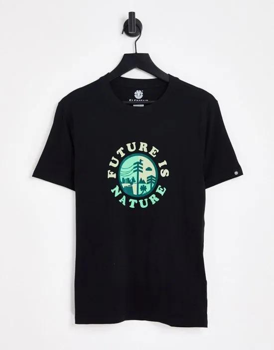 Future Land graphic t-shirt in black