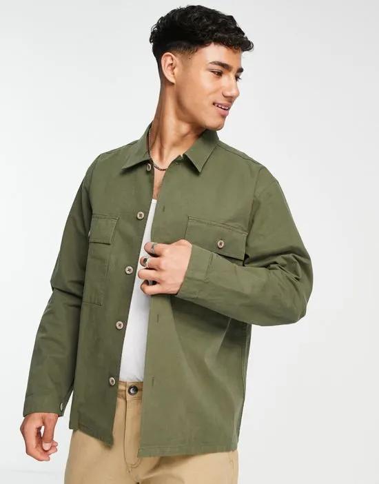 GANT ripstop overshirt in green