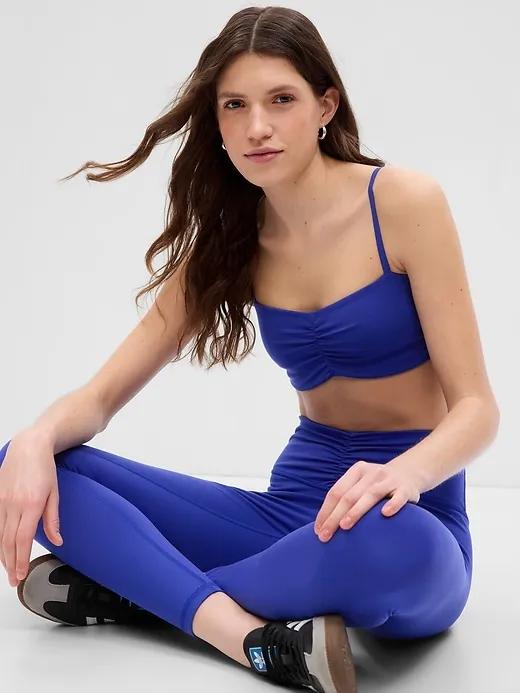 GapFit Recycled Power Low Impact Ruched Sports Bra