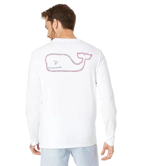 Garment Dye Whale Outline Long Sleeve Tee
