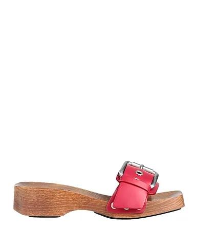 Garnet Leather Mules and clogs