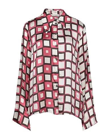 Garnet Satin Patterned shirts & blouses