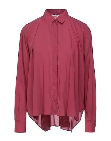 Garnet Satin Solid color shirts & blouses