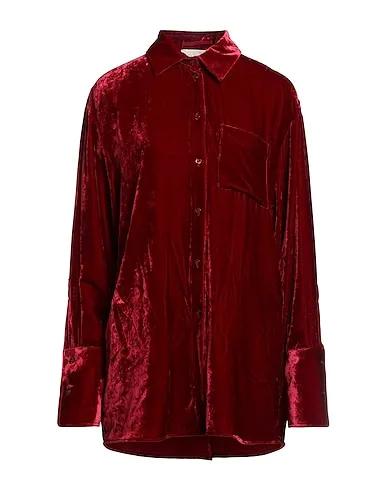 Garnet Velvet Solid color shirts & blouses