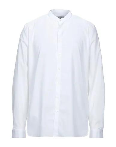 GAZZARRINI | White Men‘s Solid Color Shirt