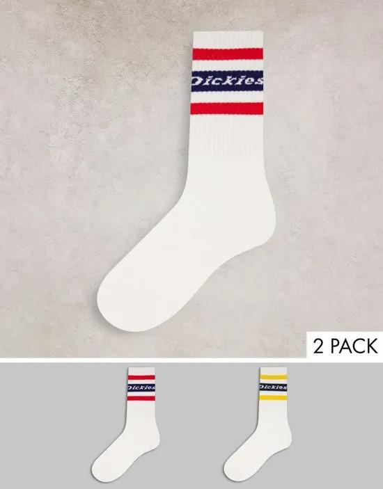 Genola 2-pack socks in white