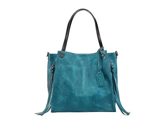 Genuine Leather Daisy Tote Bag