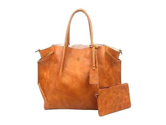 Genuine Leather Sprout Land Tote Bag
