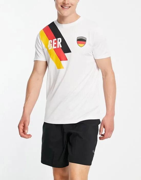 Germany football supporters T-shirt in white