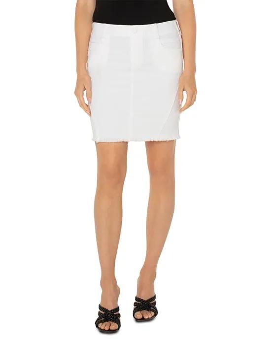 Gia Denim Mini Skirt in Bright White