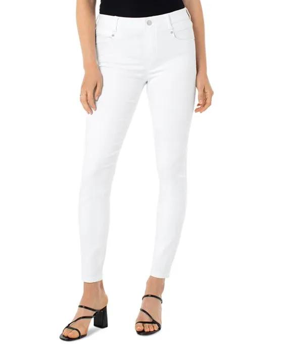 Gia Glider Ankle Jeans in White