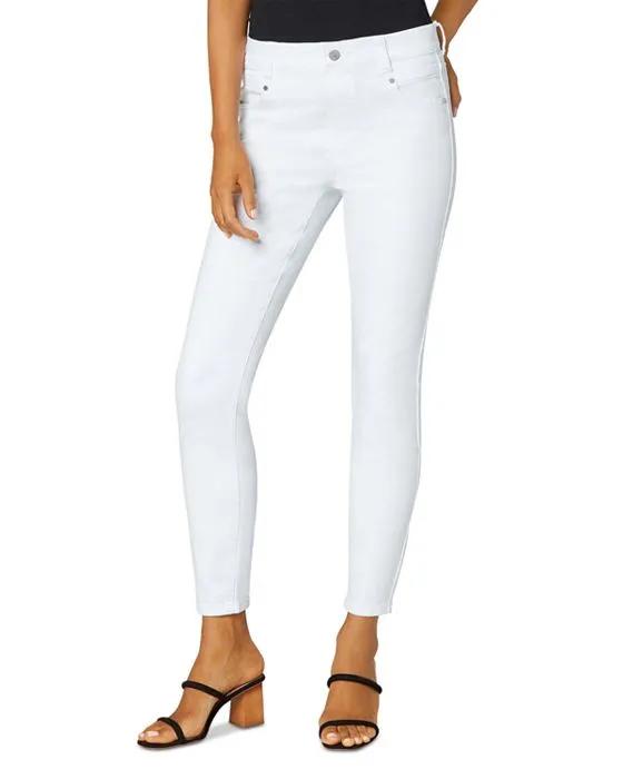 Gia Glider Ankle Skinny Jeans in Bright White