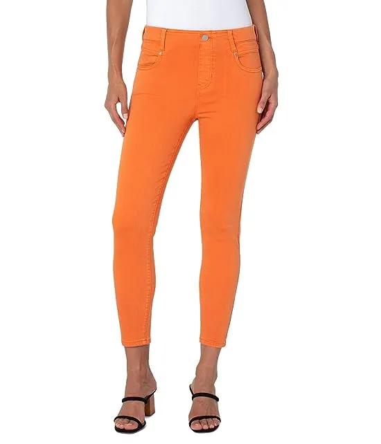 Gia Glider Crop Skinny in Orange Twist