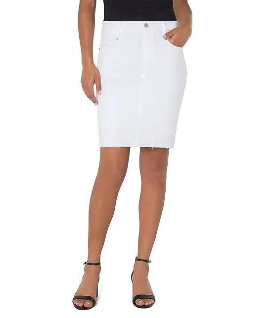 Gia Pull-On Pencil in Bright White