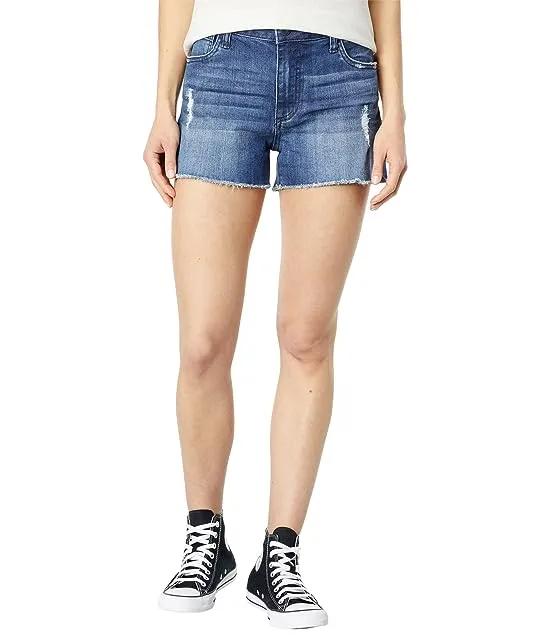 Gidget High-Rise Fray Jean Shorts
