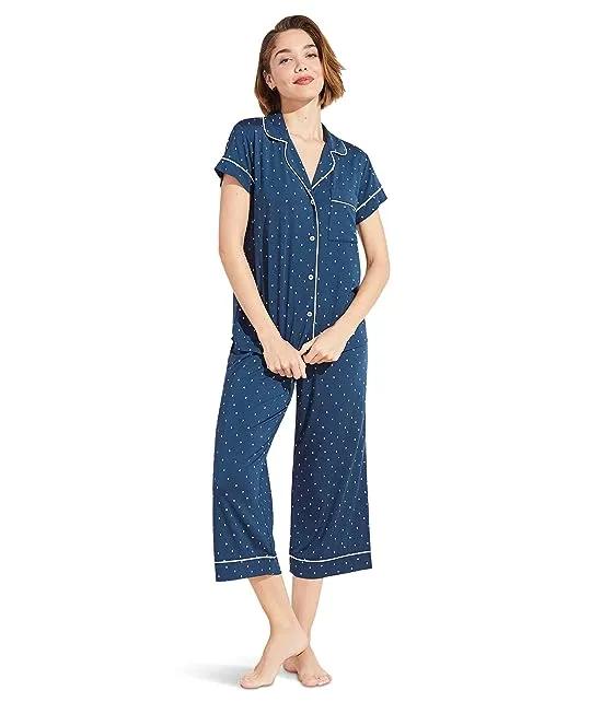 Gisele Printed Short Sleeve Crop Pajama