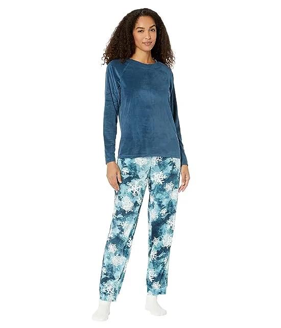 Glacier Flake Super Soft Fleece Pajama Set