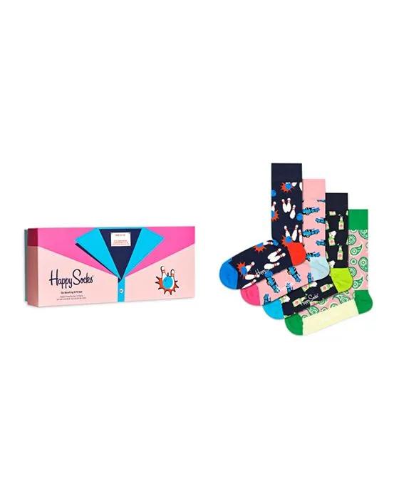 Go Bowling Crew Socks Gift Box, Pack of 4