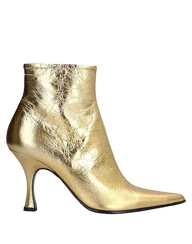 Gold Ankle boot