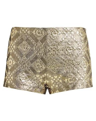 Gold Brocade Denim shorts