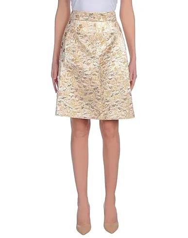 Gold Brocade Midi skirt