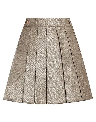 Gold Flannel Mini skirt