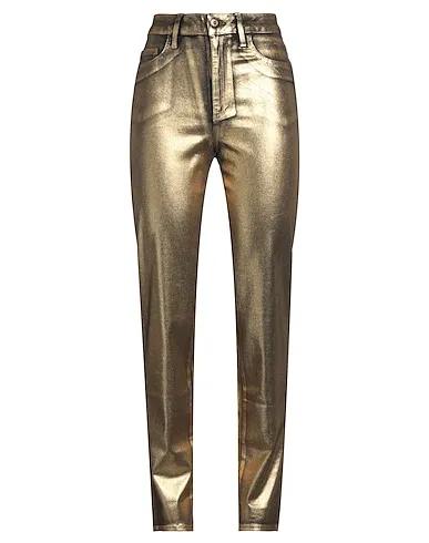 Gold Gabardine Casual pants
