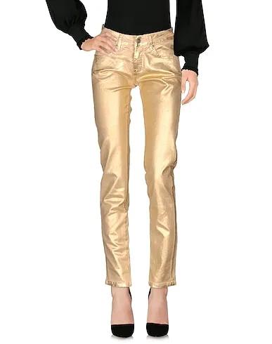 Gold Gabardine Casual pants