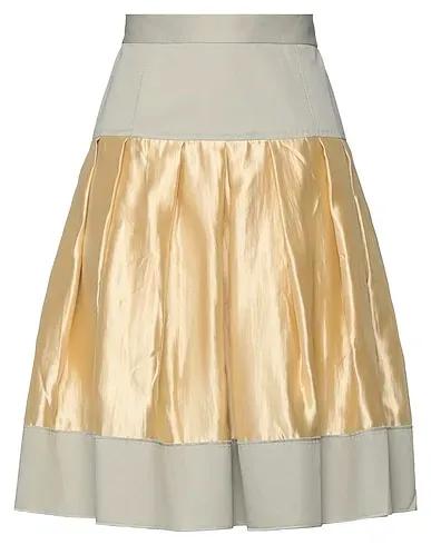 Gold Gabardine Midi skirt