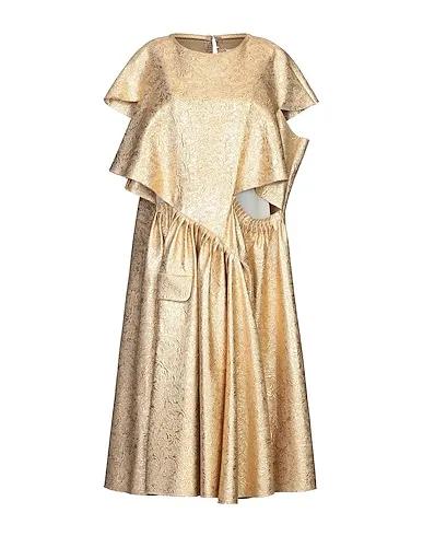 Gold Jacquard Midi dress