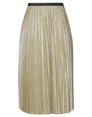 Gold Jersey Midi skirt