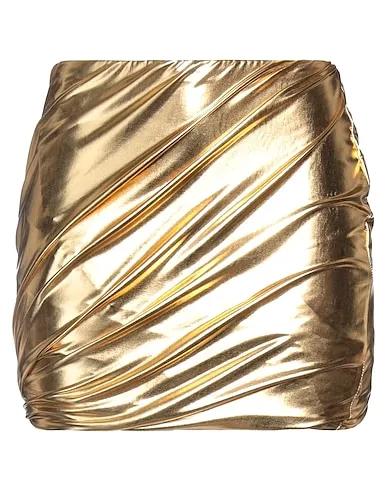 Gold Jersey Mini skirt
