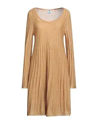 Gold Knitted Pleated dress