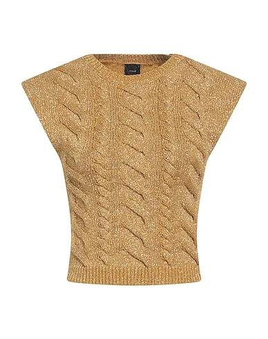 Gold Knitted Sleeveless sweater