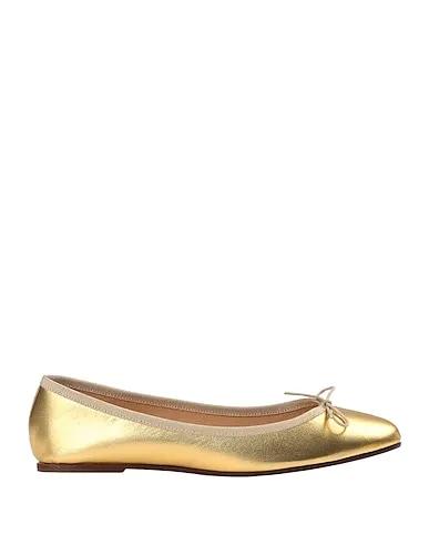 Gold Leather Ballet flats MONTI 
