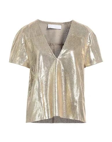 Gold Leather Blouse