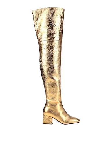 Gold Leather Boots