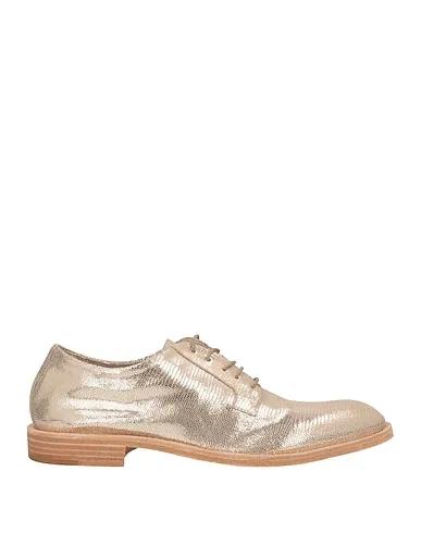 Gold Leather Laced shoes
