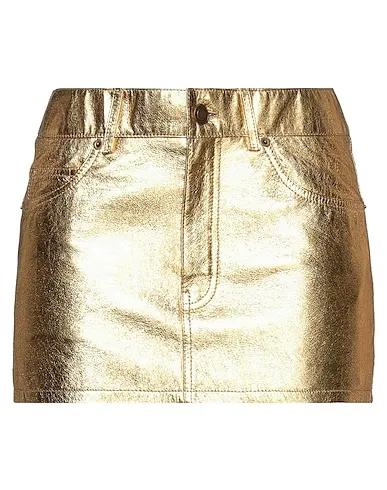 Gold Leather Mini skirt