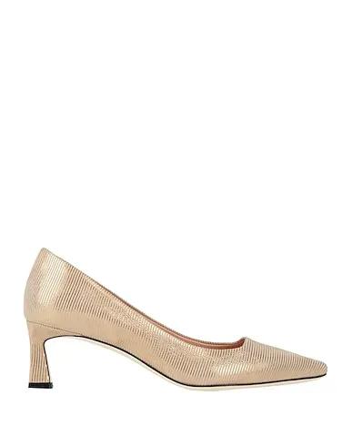 Gold Leather Pump